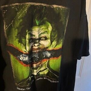 Vintage Batman Arkham Asylum Inmate The Joker‎ T-Shirt Black Men’s Size 2XL